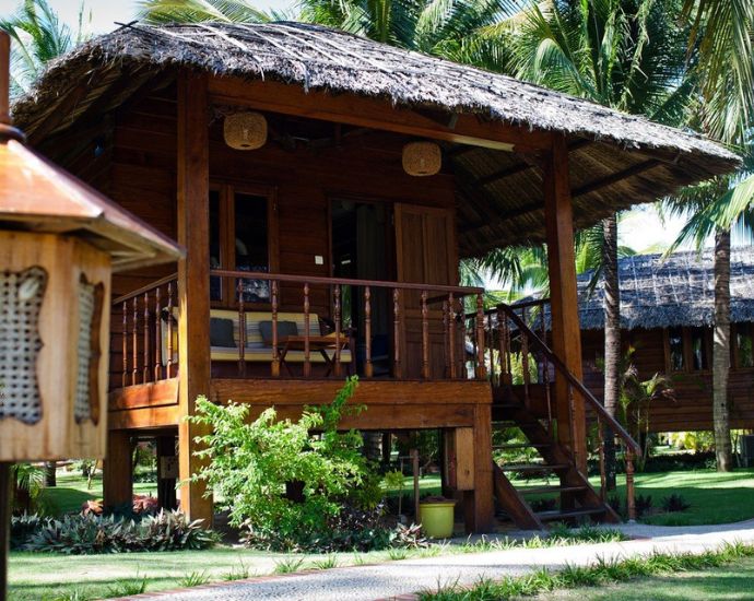 Mẫu nhà chòi sân vườn bằng gỗ đơn giản