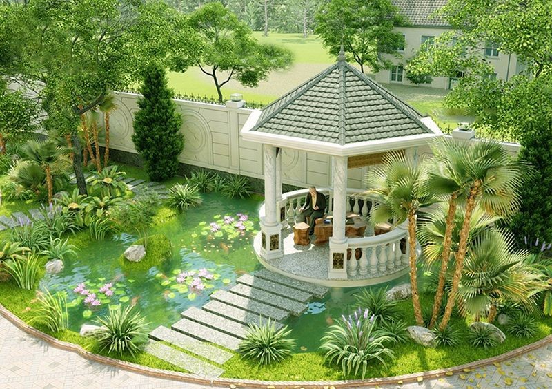 mẫu nhà chòi sân vườn đẹp