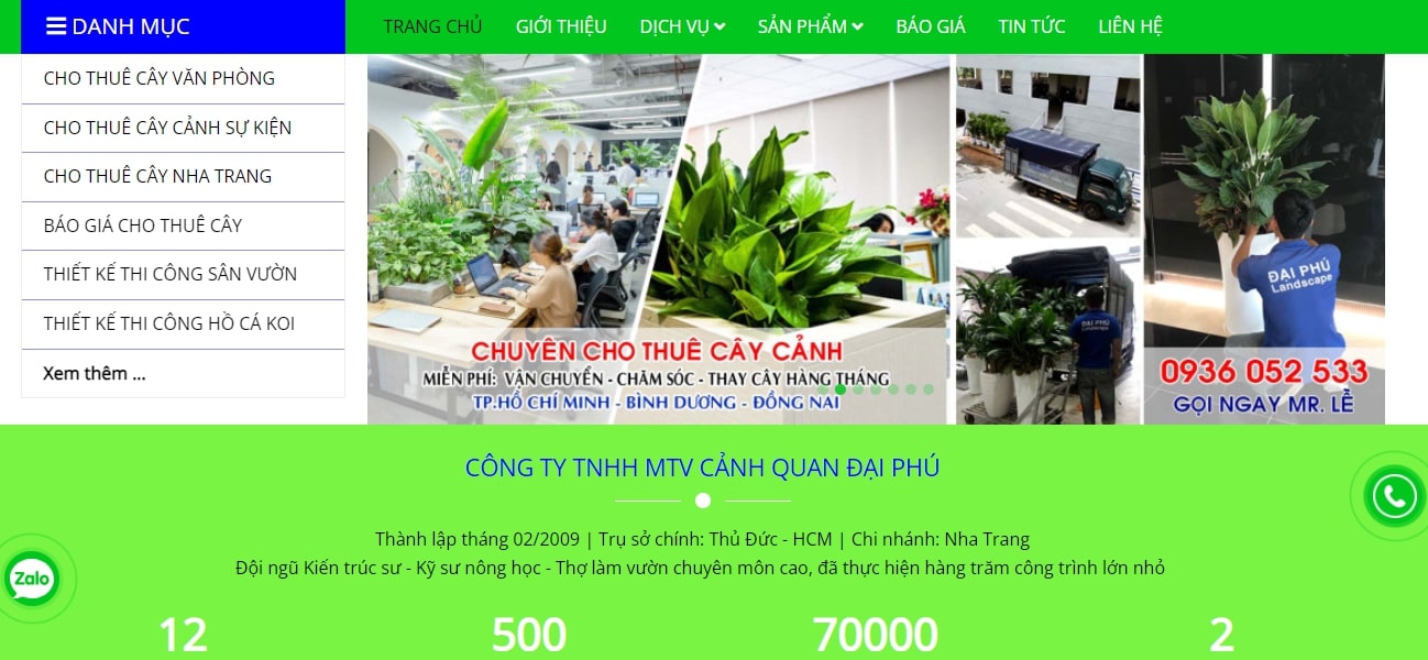 nơi cung cấp cây cảnh uy tín