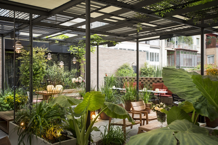 thiết kế quán cafe sân vườn 